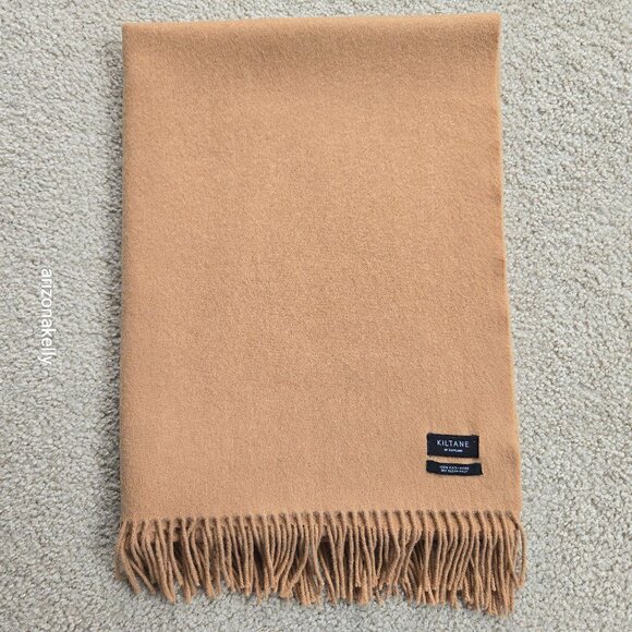 Kiltane of Scotland Accessories - Kiltane of Scotland 100% Cashmere Oversized Scarf Wrap Tan Camel